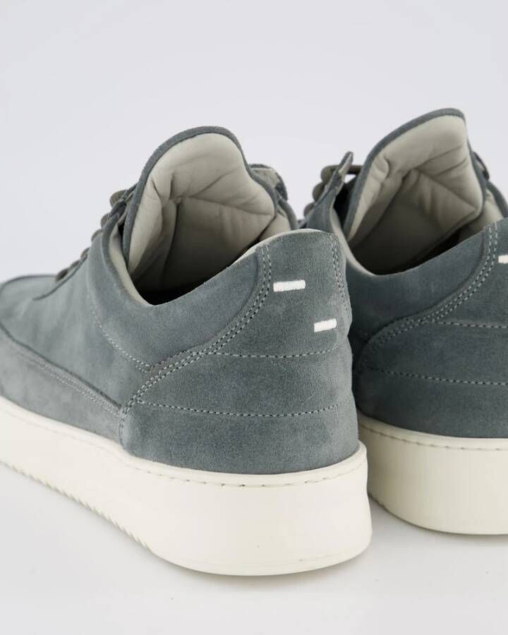 Filling Pieces Lage Top Suède Sneaker Grijs Gray Heren