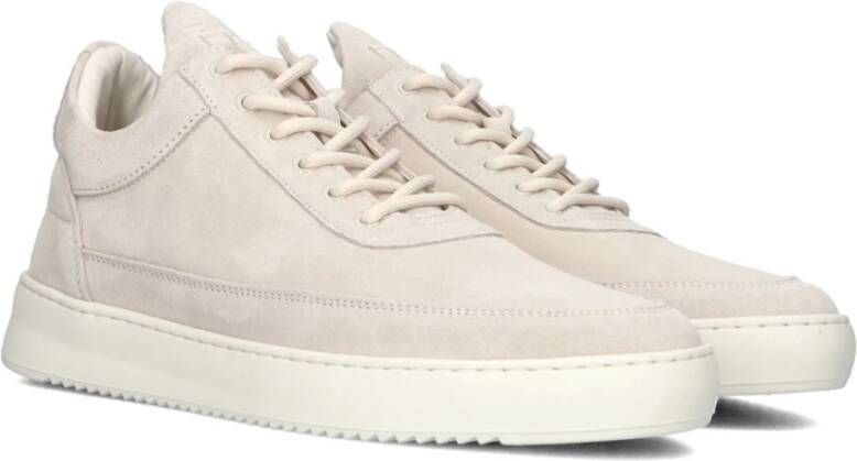Filling Pieces Lage Top Suède Sneakers Beige