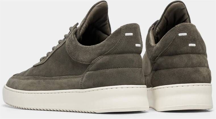 Filling Pieces Low Top Organic Suede Green Groen Heren