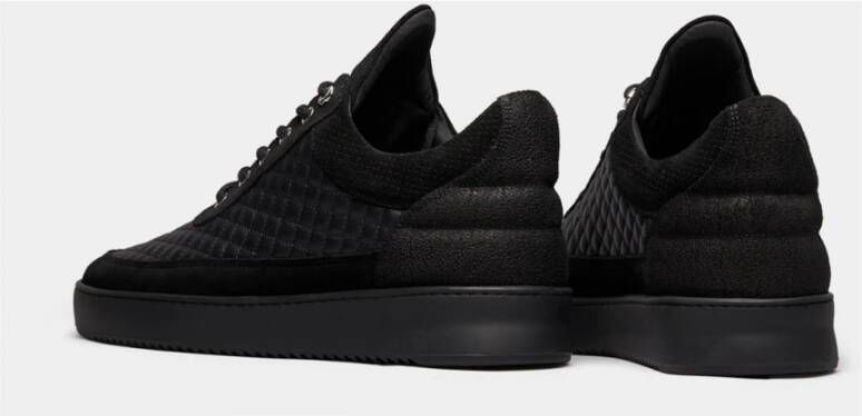 Filling Pieces Low Top Quilted Black Zwart Heren