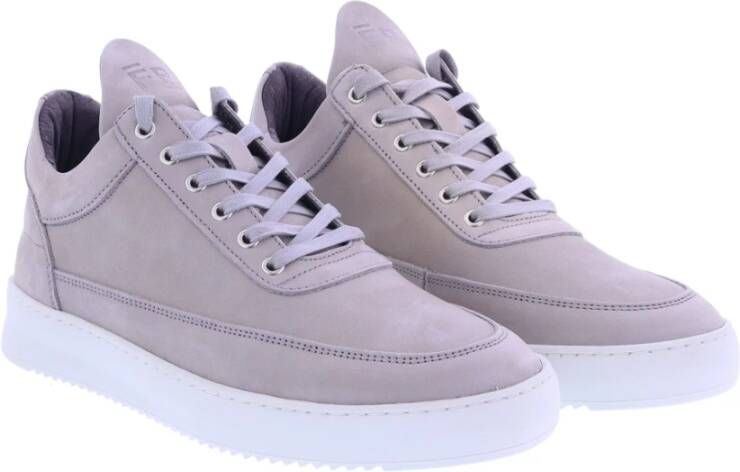 Filling Pieces Low Top Ripple Nubuck Grijs Heren