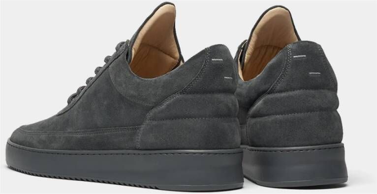 Filling Pieces Low Top Suede All Dark Grey Grijs Heren