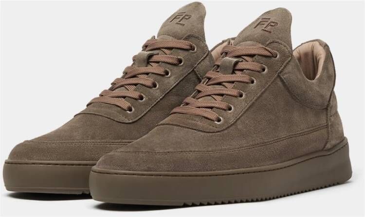 Filling Pieces Low Top Suede All Taupe Brown Unisex