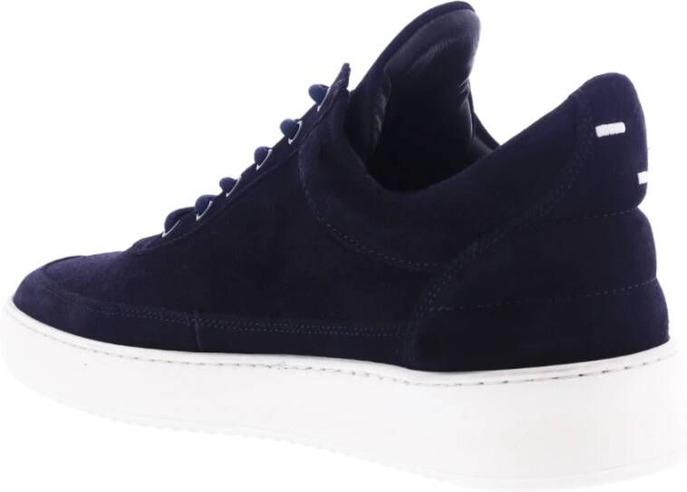 Filling Pieces Low Top Suede Blauw Heren