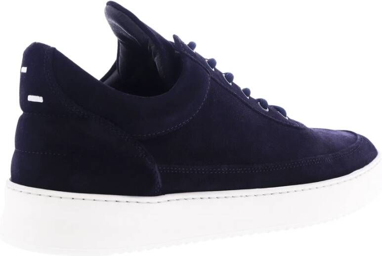 Filling Pieces Low Top Suede Blauw Heren