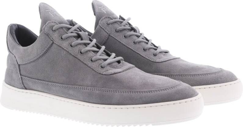 Filling Pieces Low Top Suede Grijs Heren