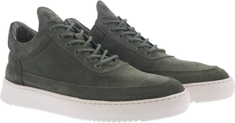 Filling Pieces Low Top Suede Groen Heren