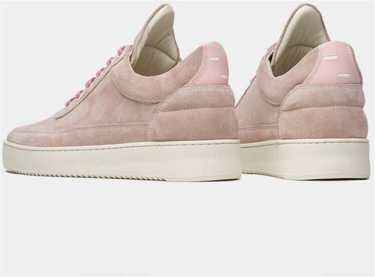 Filling Pieces Low Top Suede Rosa Roze Dames