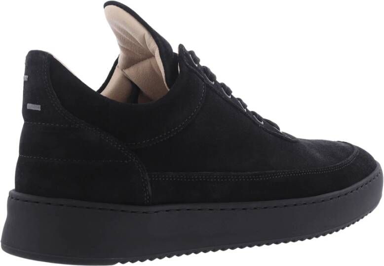 Filling Pieces Low Top Suede Zwart Heren