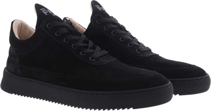 Filling Pieces Low Top Suede Zwart Heren