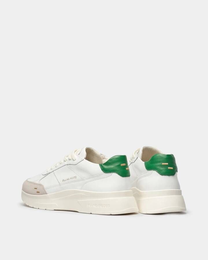 Filling Pieces Luxe Leren Jet Runner Wit Heren