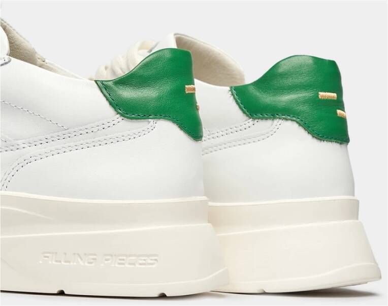 Filling Pieces Luxe Leren Jet Runner Wit Heren