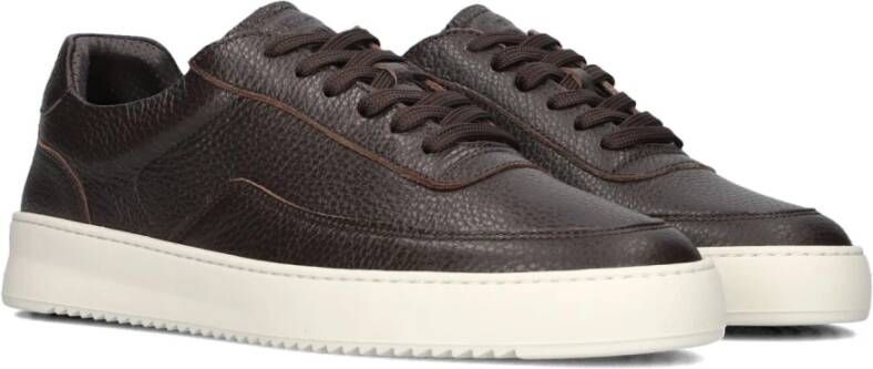 Filling Pieces Mondo Grain Bruin Leren Sneakers