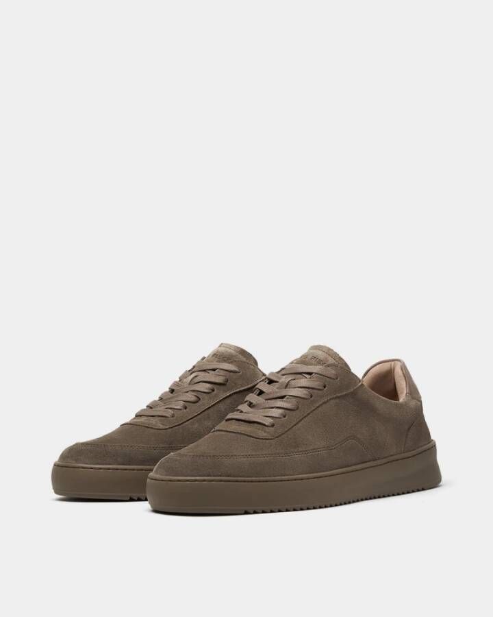 Filling Pieces Taupe Suede Minimalist Sneaker Brown Unisex