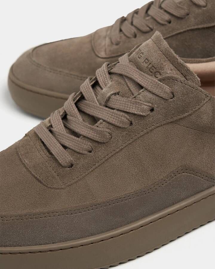 Filling Pieces Taupe Suede Minimalist Sneaker Brown Unisex