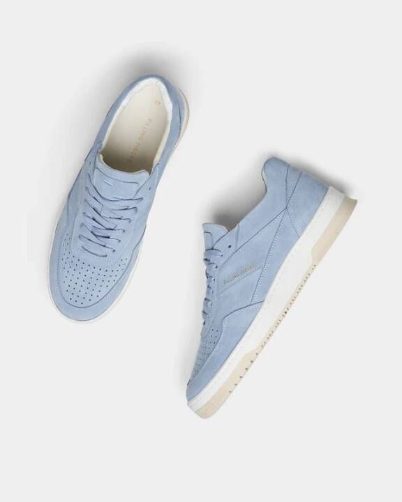 Filling Pieces Sky Blue Suede Ace Sneakers Blauw Heren