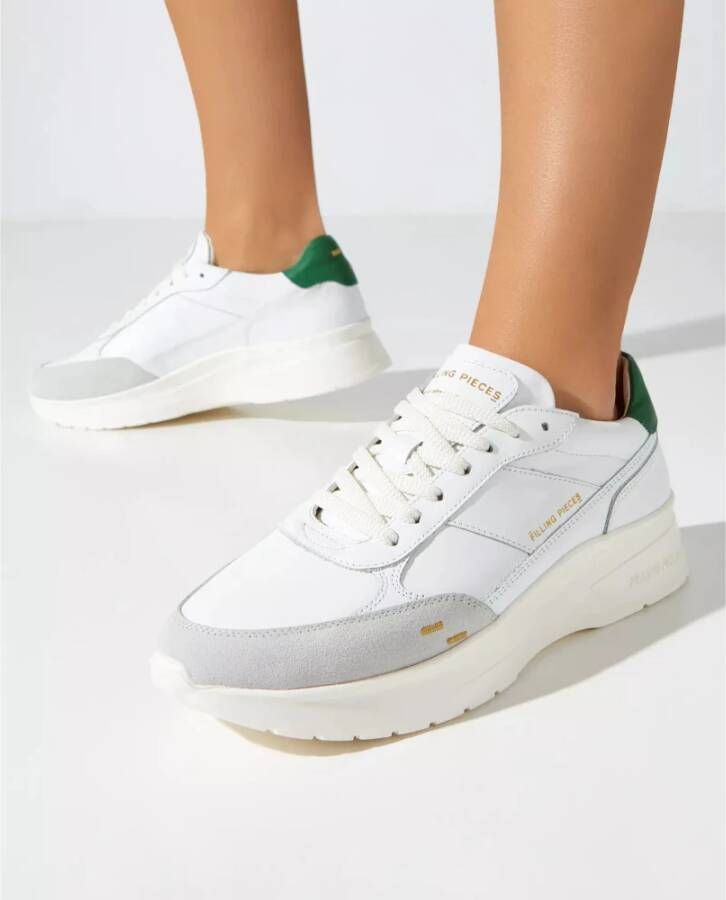 Filling Pieces Witte leren Jet Runner sneakers White Dames