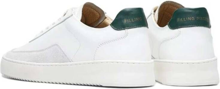 Filling Pieces Witte Leren Sneakers White Heren
