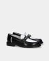 Filling Pieces Zwart-witte loafers met metalen details - Thumbnail 4
