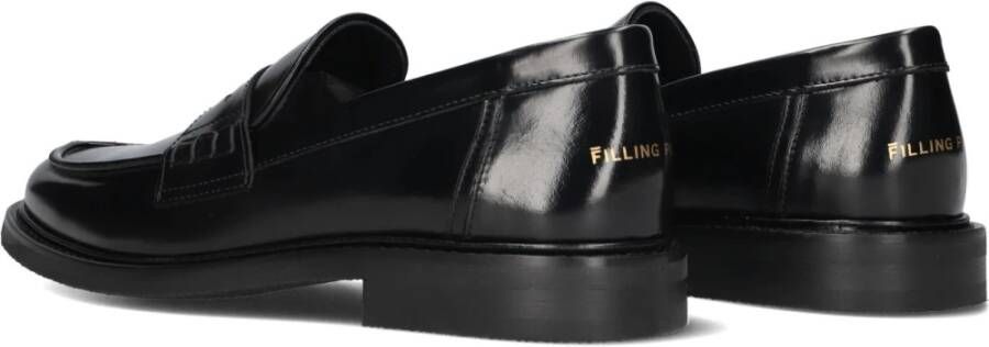 Filling Pieces Zwarte leren loafers Polido Minimum