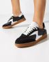Filling Pieces Zwarte leren sneakers Ronde neus Wit logo Black - Thumbnail 7