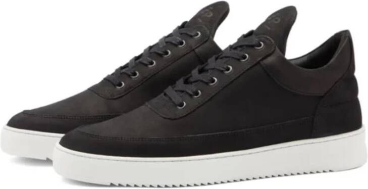 Filling Pieces Zwarte Ripple Basic Sneakers Black Heren