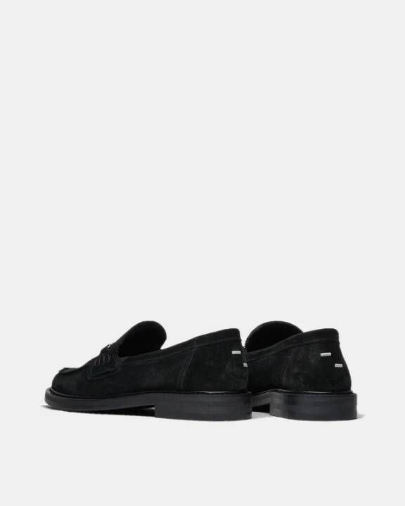 Filling Pieces Zwarte Suède Loafer Schoenen Black Heren