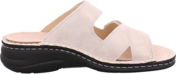 Finn Comfort Beige Slippersandalen