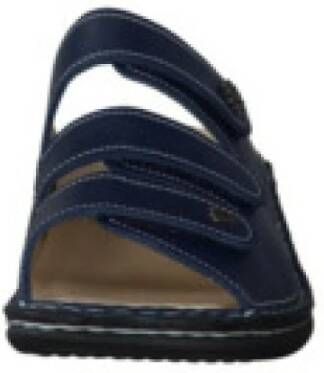Finn Comfort Blauwe Dames Slide Sandalen Comfort Stijl
