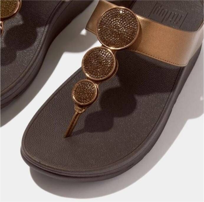 FitFlop Bronzen Dames Sandaal Cirkels Kralen Brown Dames