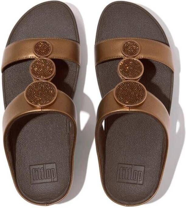 FitFlop Bronzen Kralen Sandalen Brown Dames