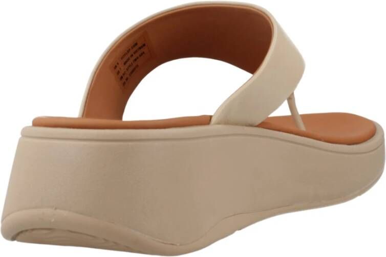 FitFlop Leren Flatform Flip Flops Brown Dames