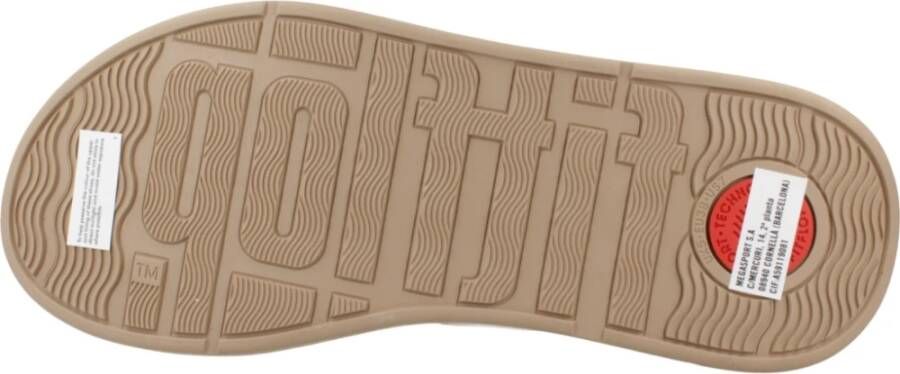 FitFlop Leren Flatform Flip Flops Brown Dames