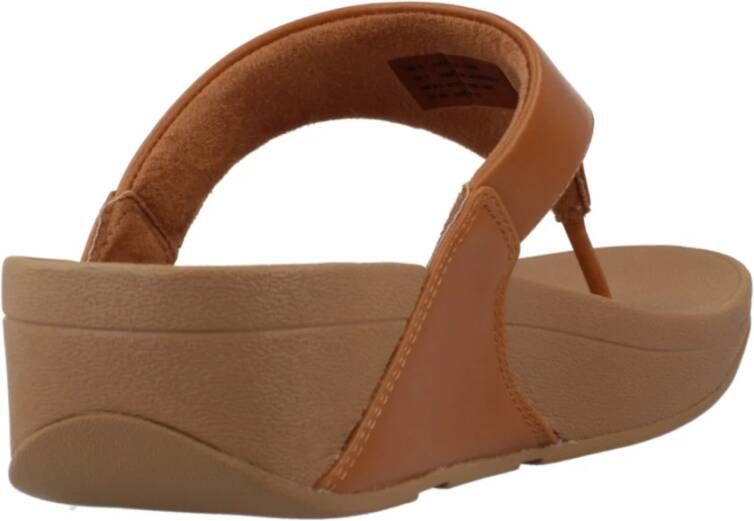 FitFlop Leren Teenslippers Brown Dames
