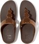 FitFlop TM Halo Bead-Circle Metallic Toe-Post leren teenslippers brons metallic - Thumbnail 6