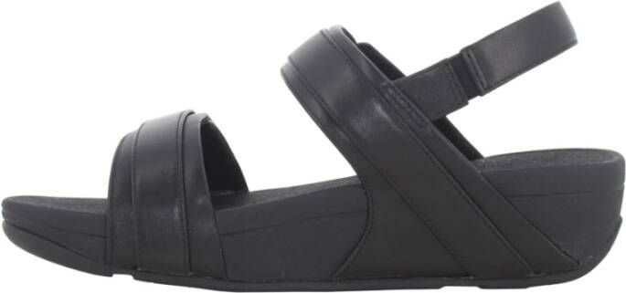 FitFlop Verstelbare leren sandalen met achterband Black Dames