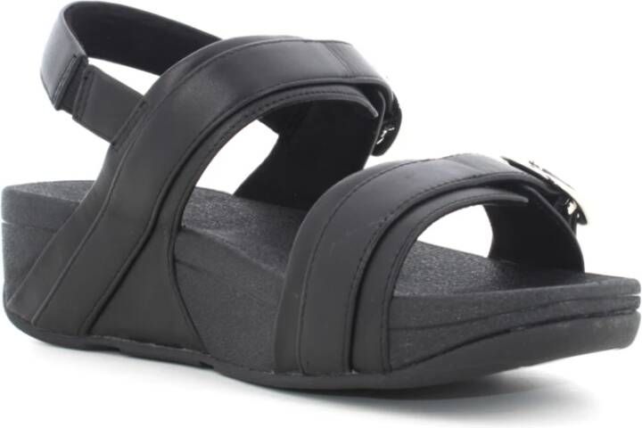 FitFlop Verstelbare leren sandalen met achterband Black Dames