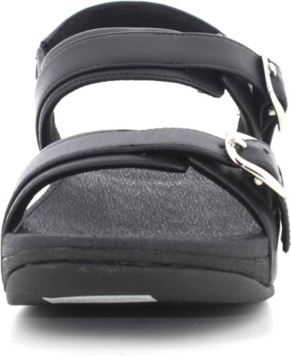 FitFlop Verstelbare leren sandalen met achterband Black Dames