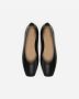 Flattered Square Toe Ballet Flats Black Dames - Thumbnail 4