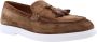 Flecs Klassieke Teddy Moccasin Loafers Brown Heren - Thumbnail 9