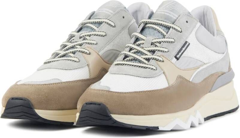 Floris van Bommel Beige Combi Sneakers Multicolor Heren