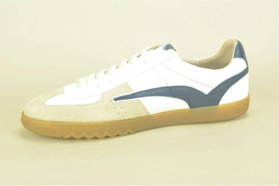 Floris van Bommel Blauw Beige Wit Sneaker N gumZ