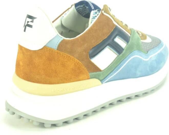Floris van Bommel Blauw Combi Runner Sneakers Multicolor Heren