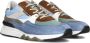 Floris van Bommel Sneakers Heren Lage sneakers Herenschoenen SFM-10155 Blauw combi - Thumbnail 14