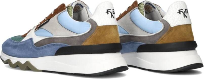 Floris van Bommel Blauw Combi Sneakers Multicolor Heren
