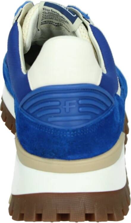 Floris van Bommel Blauw Patroon Casual Herenschoenen