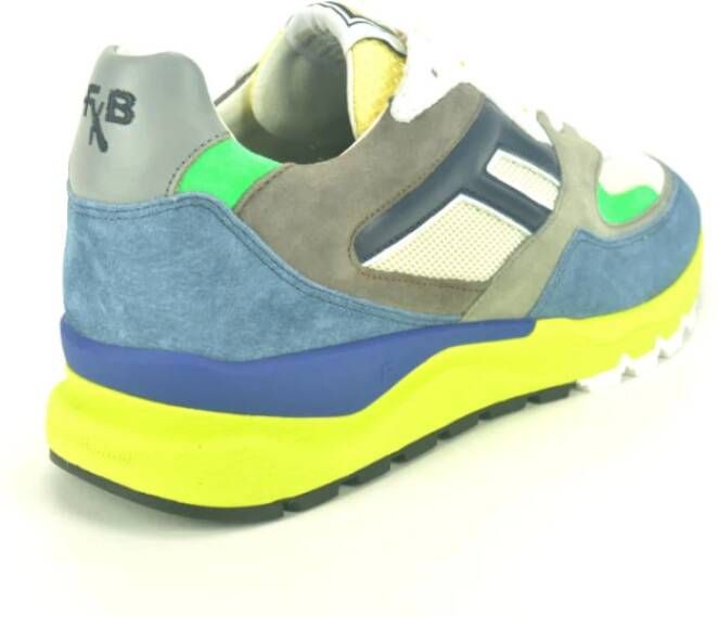 Floris van Bommel Blauw Runner met Groene Z Multicolor Heren