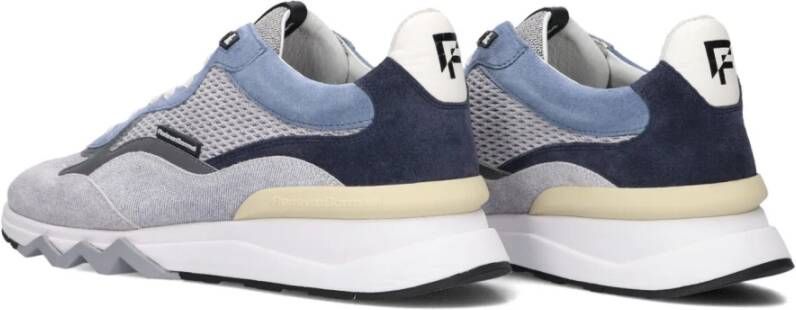 Floris van Bommel Blauwe Lage Sneakers De Zager
