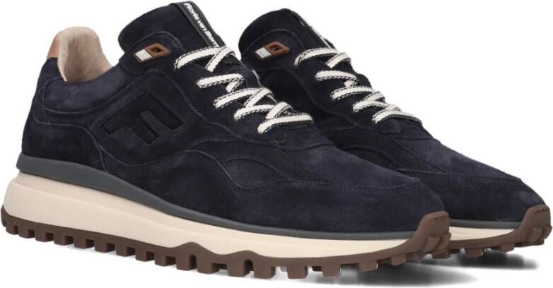 Floris van Bommel Blauwe Lage Sneakers voor Heren