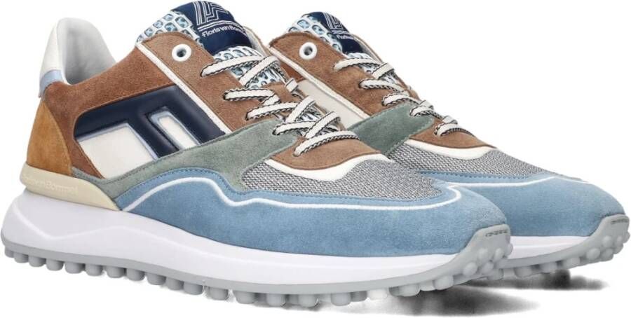 Floris van Bommel Blauwe Lage Top Heren Sneakers Multicolor Heren